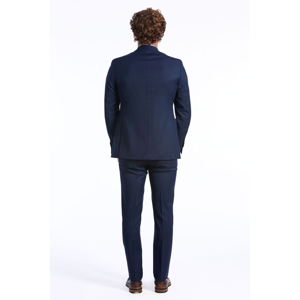 Baldinini Trend Blauer Wollanzug für Männer