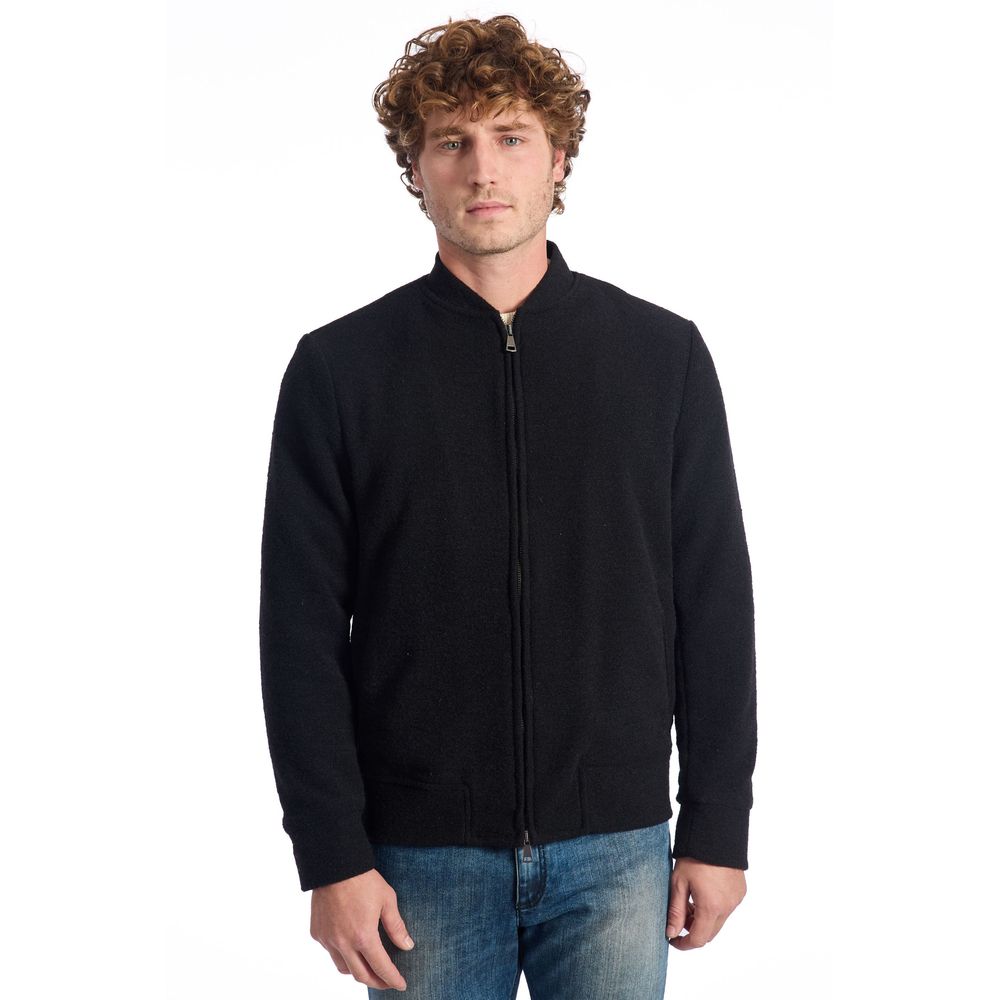 Roberto Pepe Luxury Schwarze Wolljacke für Herren