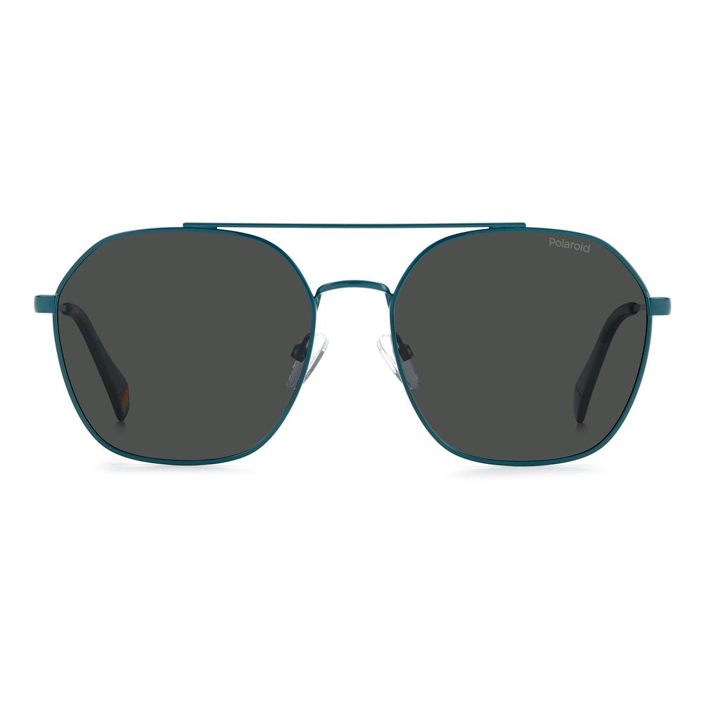 Polaroid Blaue Edelstahl-Sonnenbrille