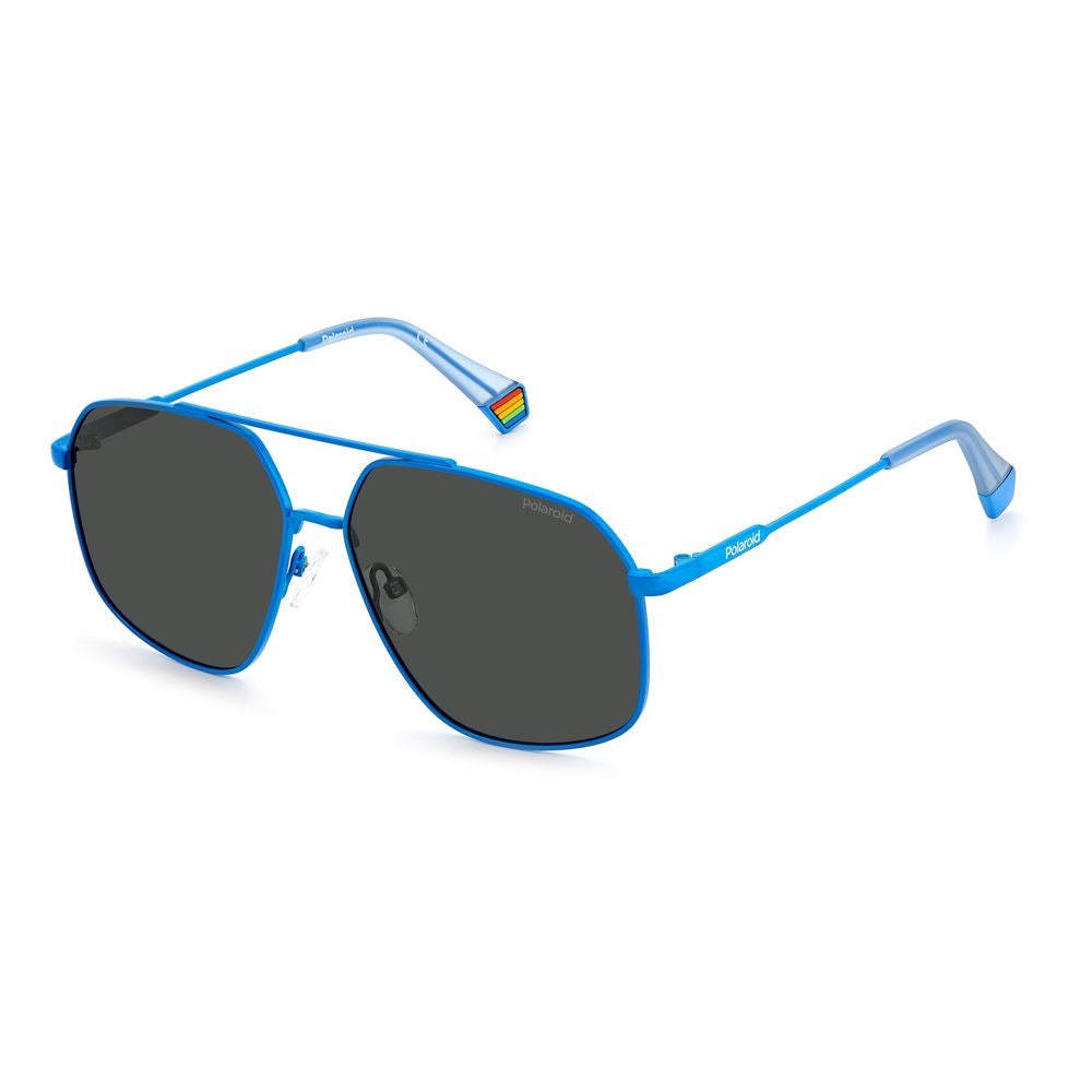 Polaroid Blaue Edelstahl-Sonnenbrille