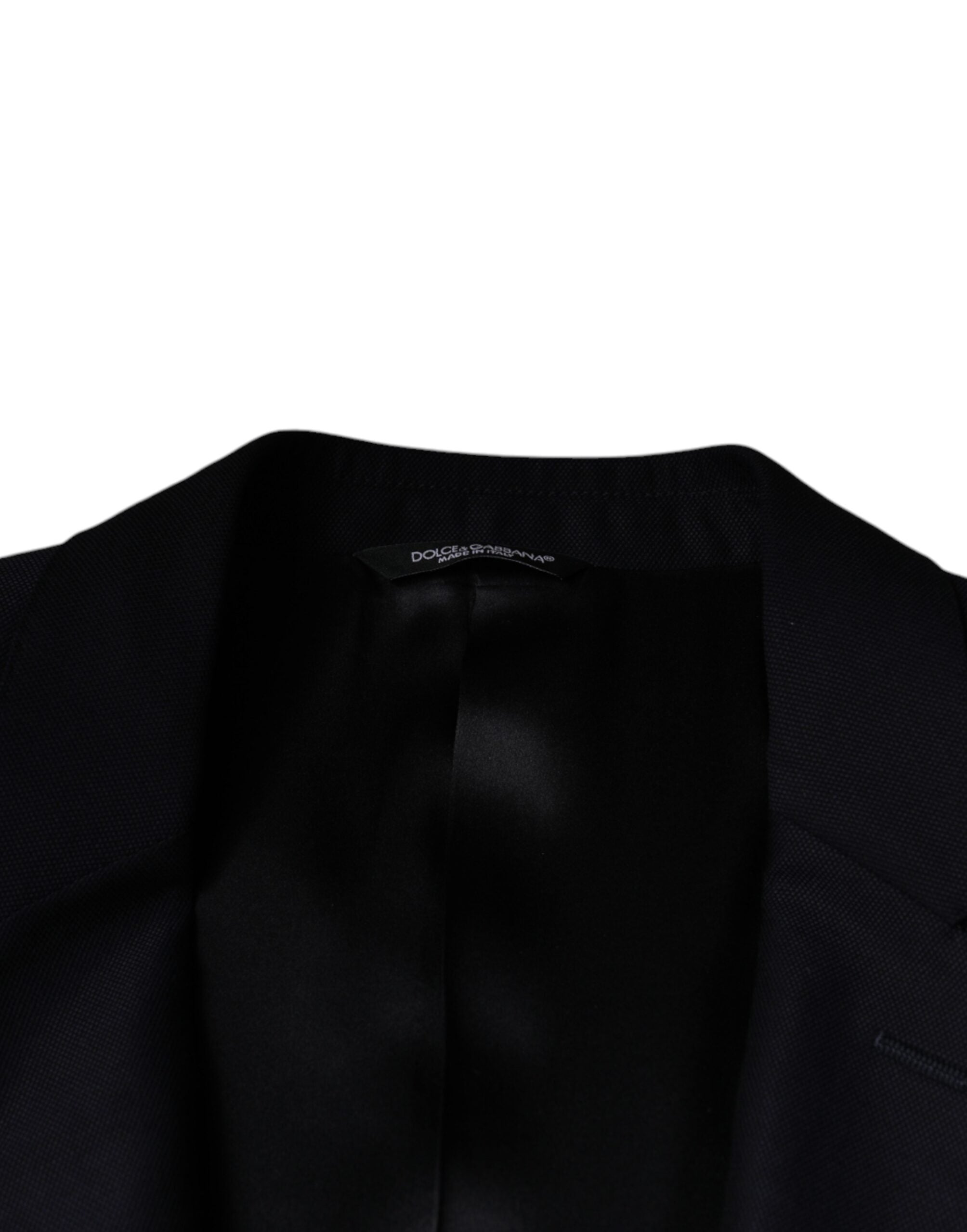 Dolce & Gabbana Dunkelblauer einreihiger Wollmantel Blazer