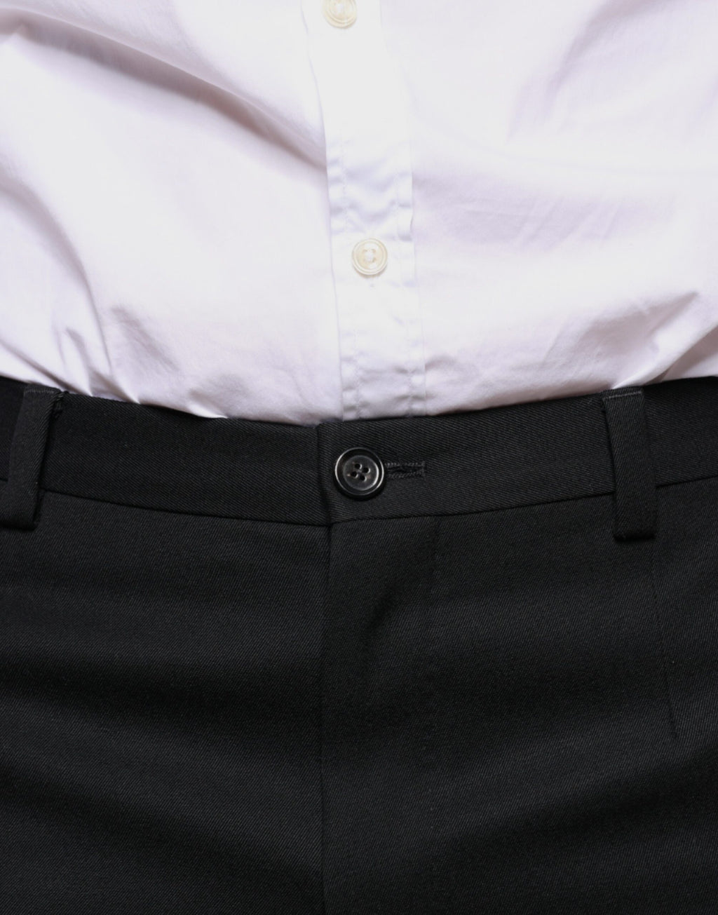 Dolce & Gabbana Schwarze Skinny Herren Anzughose aus Wolle