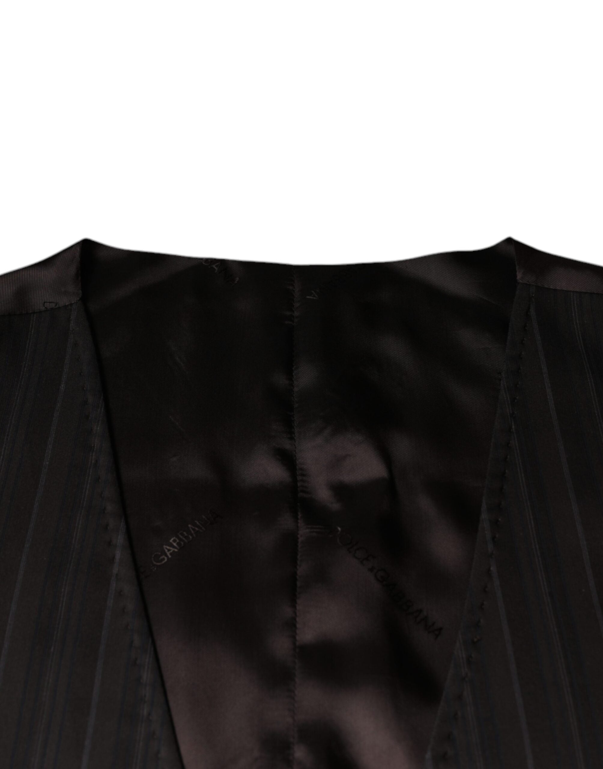 Dolce & Gabbana Schwarze Baumwollweste Kleid Formelle Weste