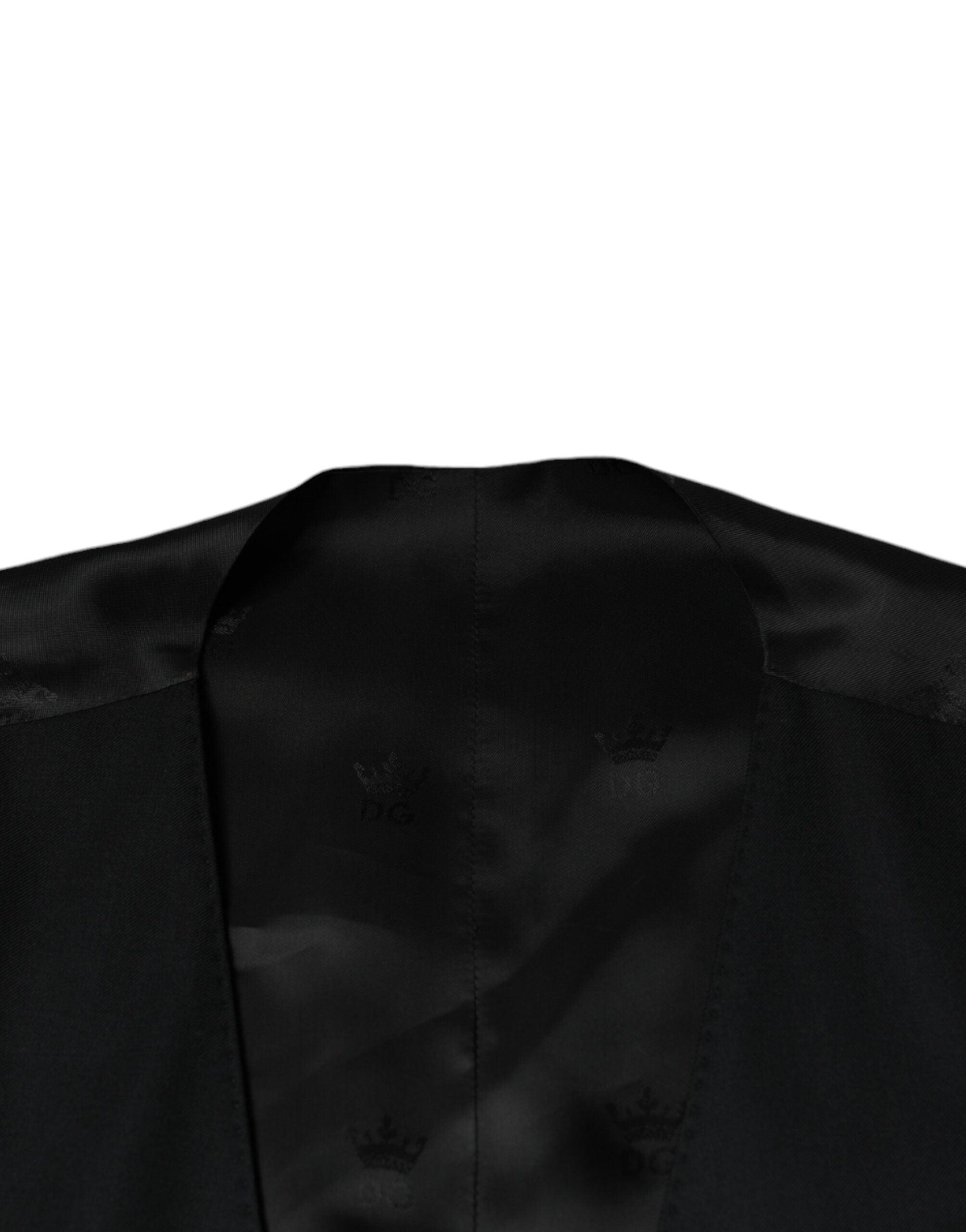 Dolce & Gabbana Schwarze Wollweste Kleid Formelle Weste