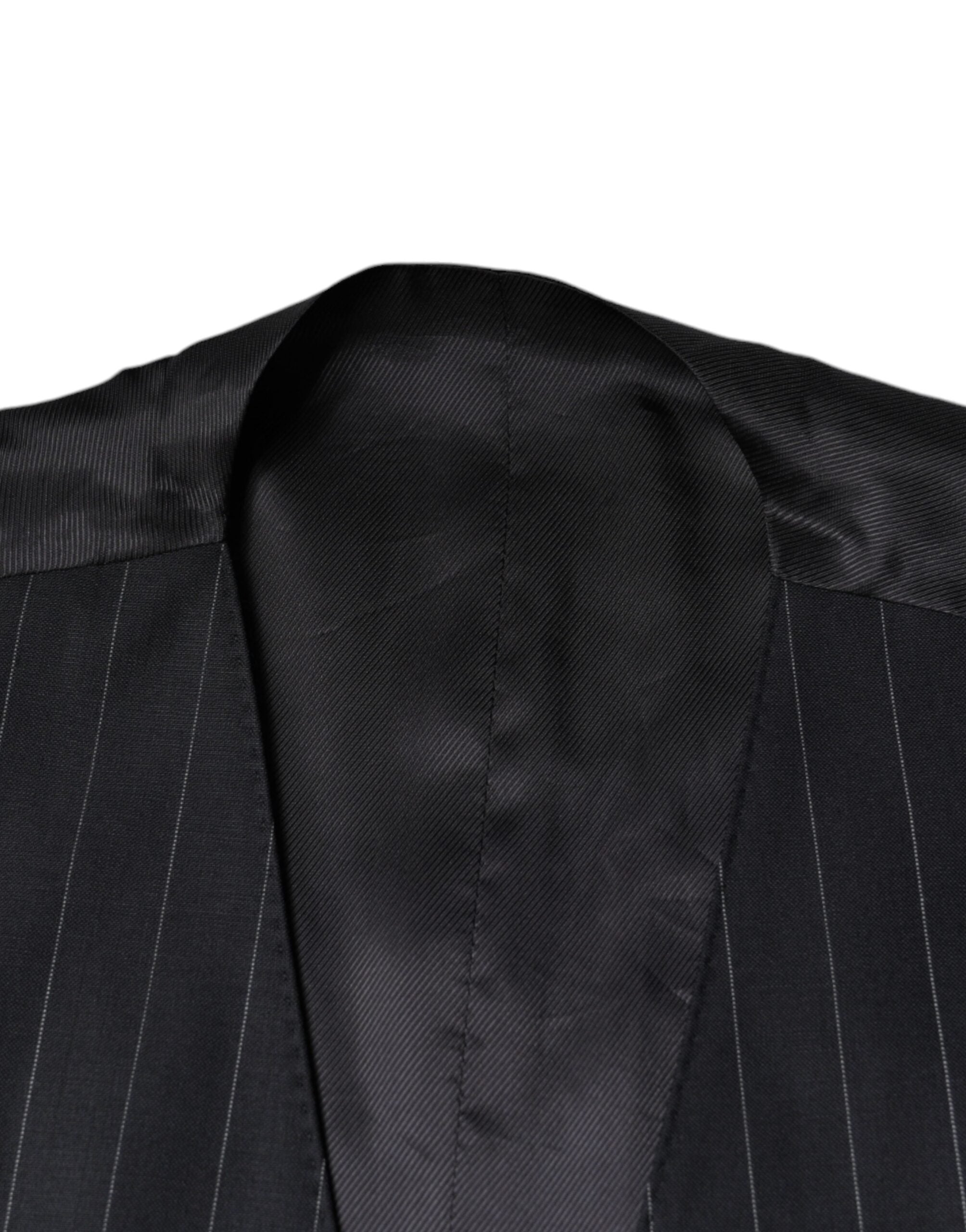 Dolce & Gabbana Schwarze Lederweste Kleid Formelle Weste