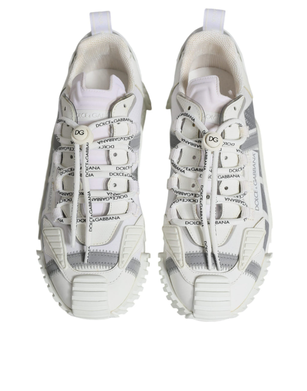 Dolce & Gabbana Weiß Lace Up Low Top NS1 Turnschuhe Schuhe