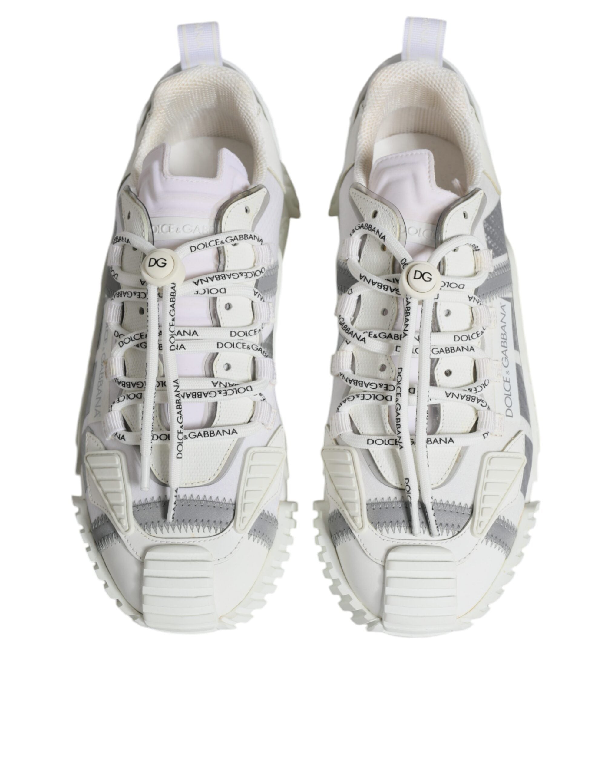 Dolce & Gabbana Weiß Lace Up Low Top NS1 Turnschuhe Schuhe