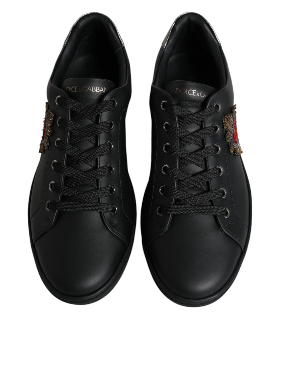 Dolce & Gabbana Schwarze London Sacred Heart Herren-Sneakers