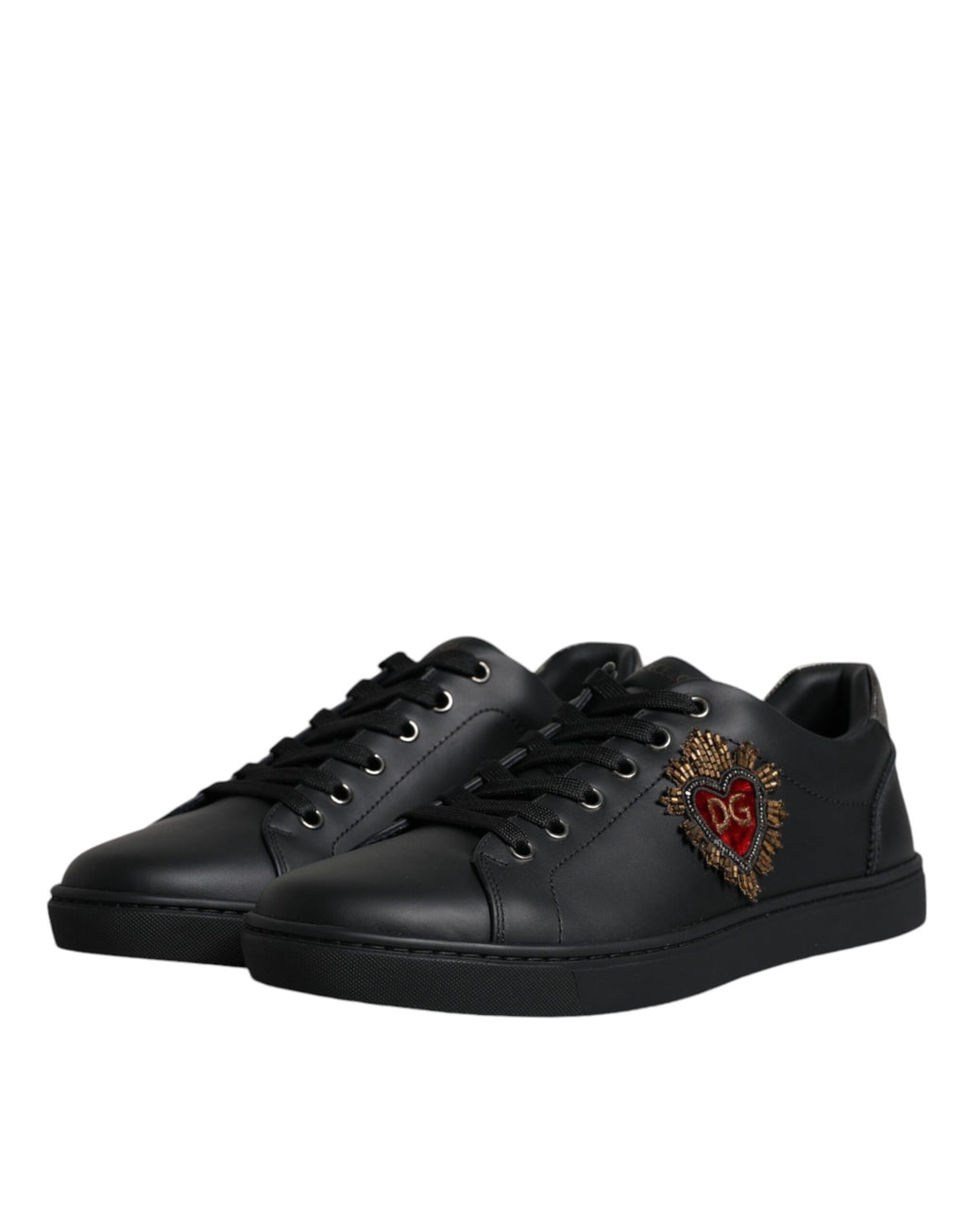 Dolce & Gabbana Schwarze London Sacred Heart Herren-Sneakers