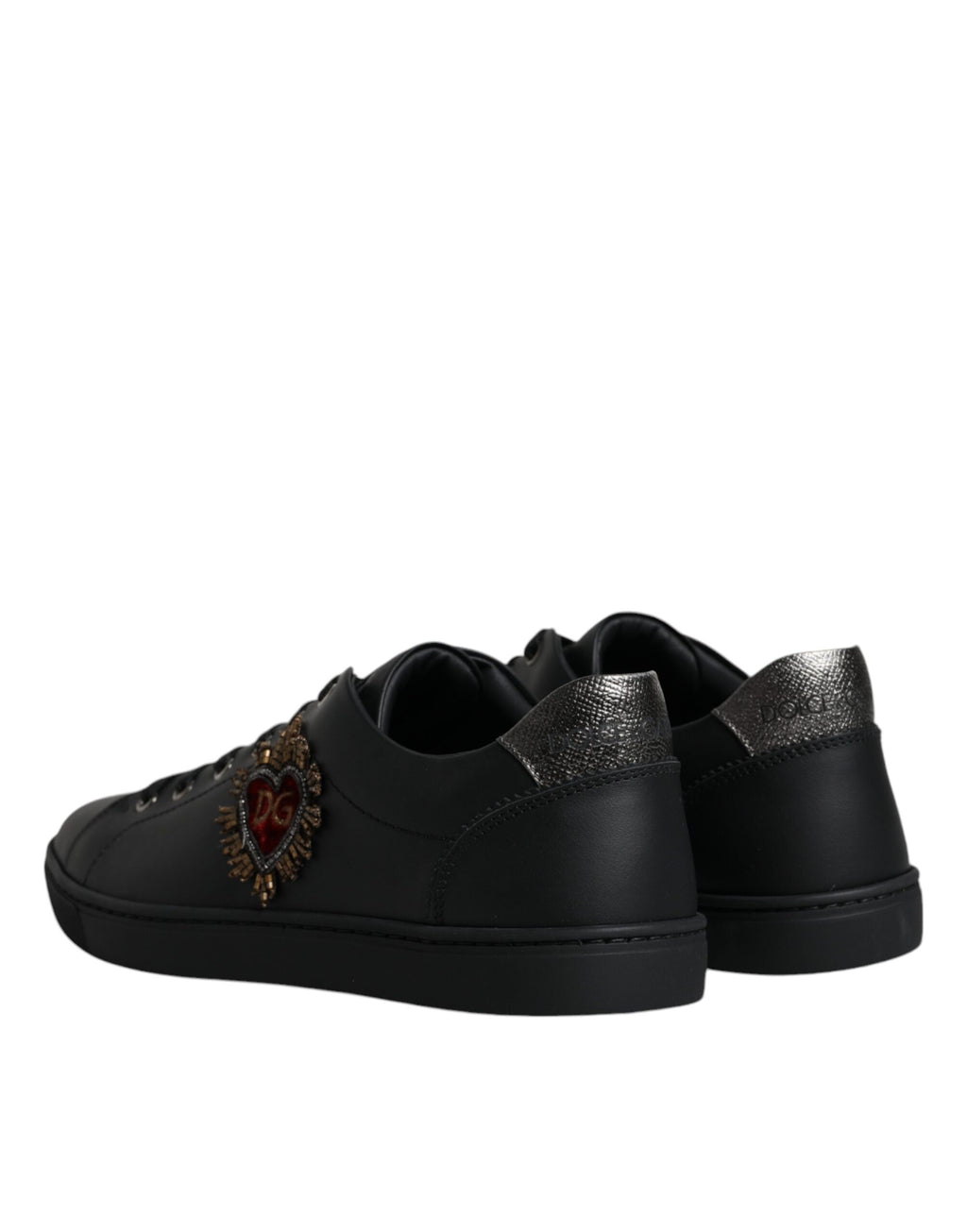 Dolce & Gabbana Schwarze London Sacred Heart Herren-Sneakers