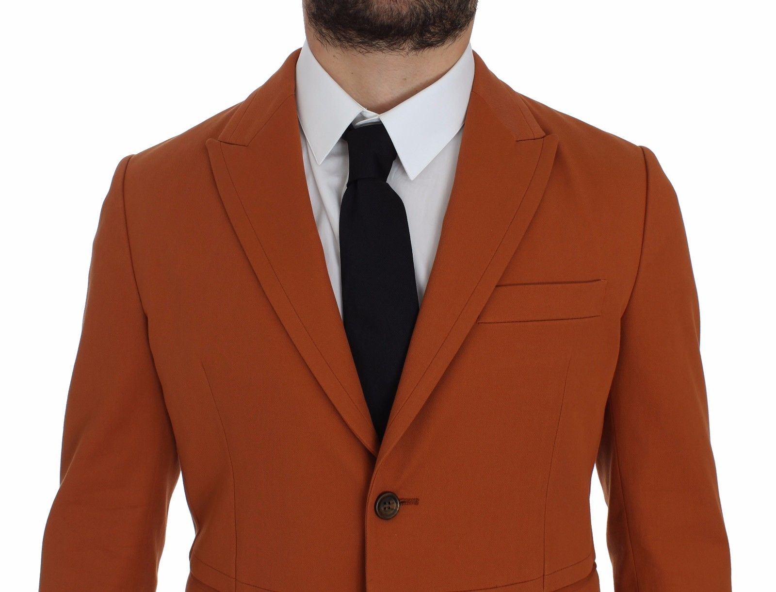 Dolce & Gabbana Orangefarbener Baumwoll-Stretch-Blazer