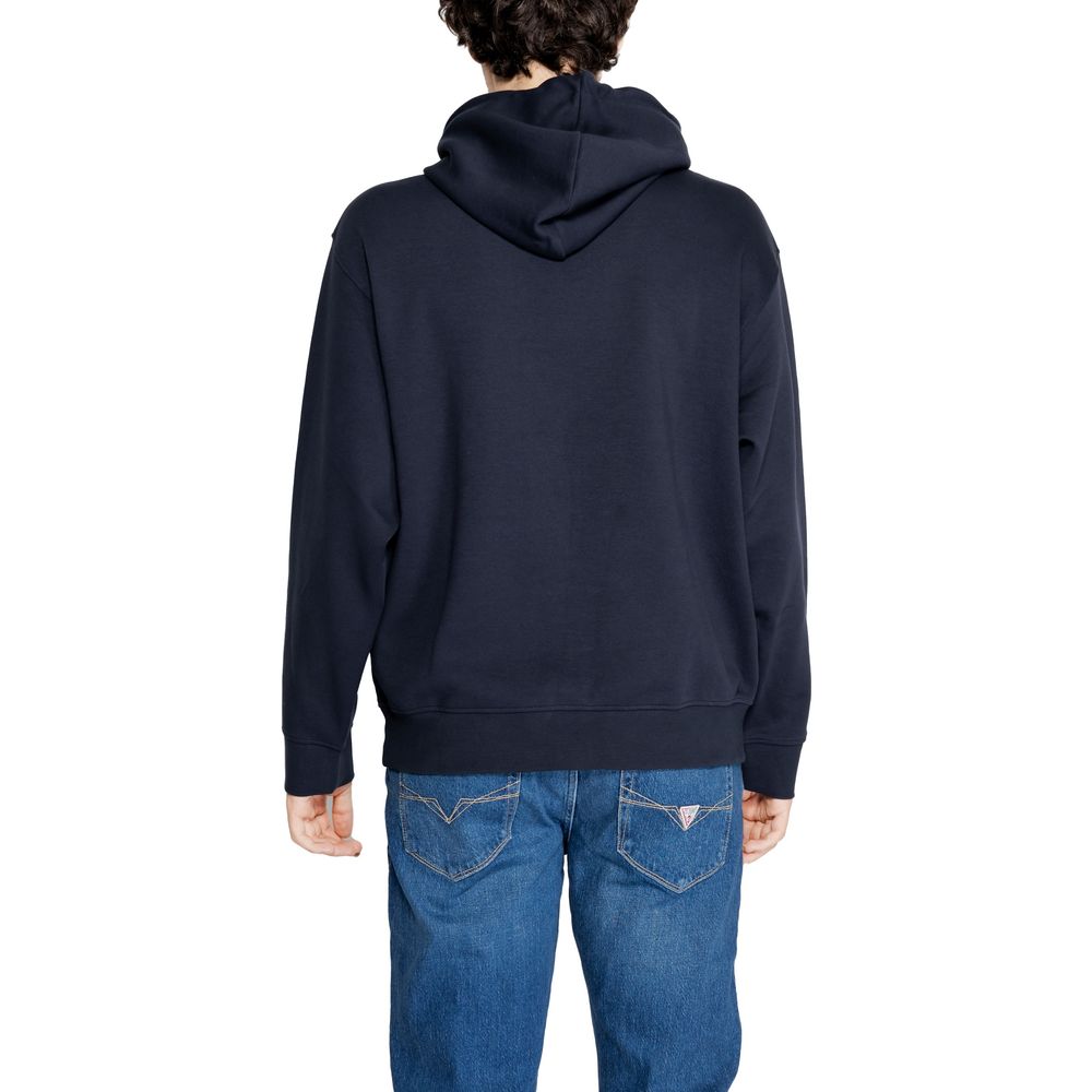 Armani Exchange Blauer Baumwoll-Kapuzenpulli
