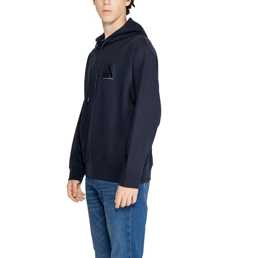 Armani Exchange Blauer Baumwoll-Kapuzenpulli