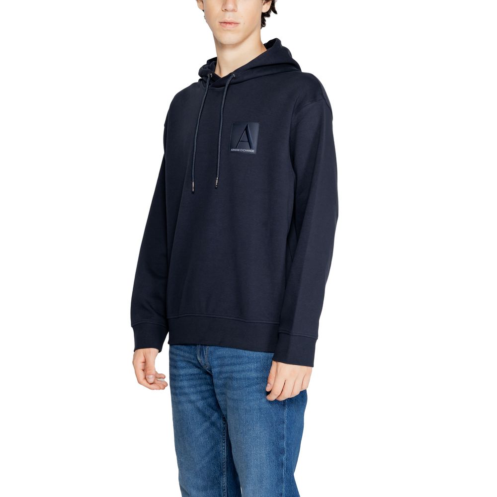 Armani Exchange Blauer Baumwoll-Kapuzenpulli