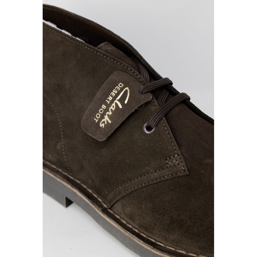 Clarks Braune Leder-Schnürstiefel