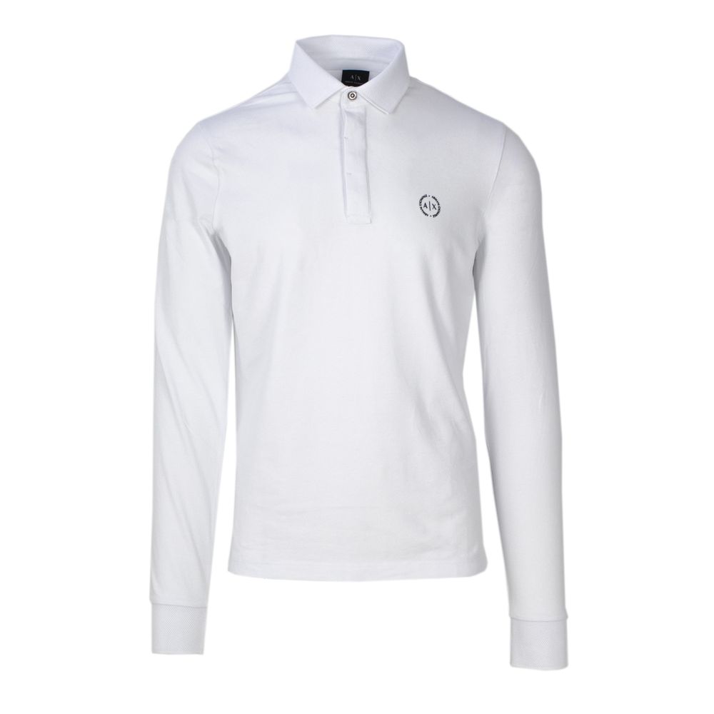 Armani Exchange Weißes Baumwoll-Langarmshirt