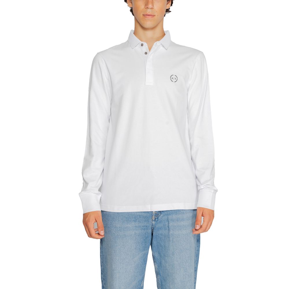 Armani Exchange Weißes Baumwoll-Langarmshirt