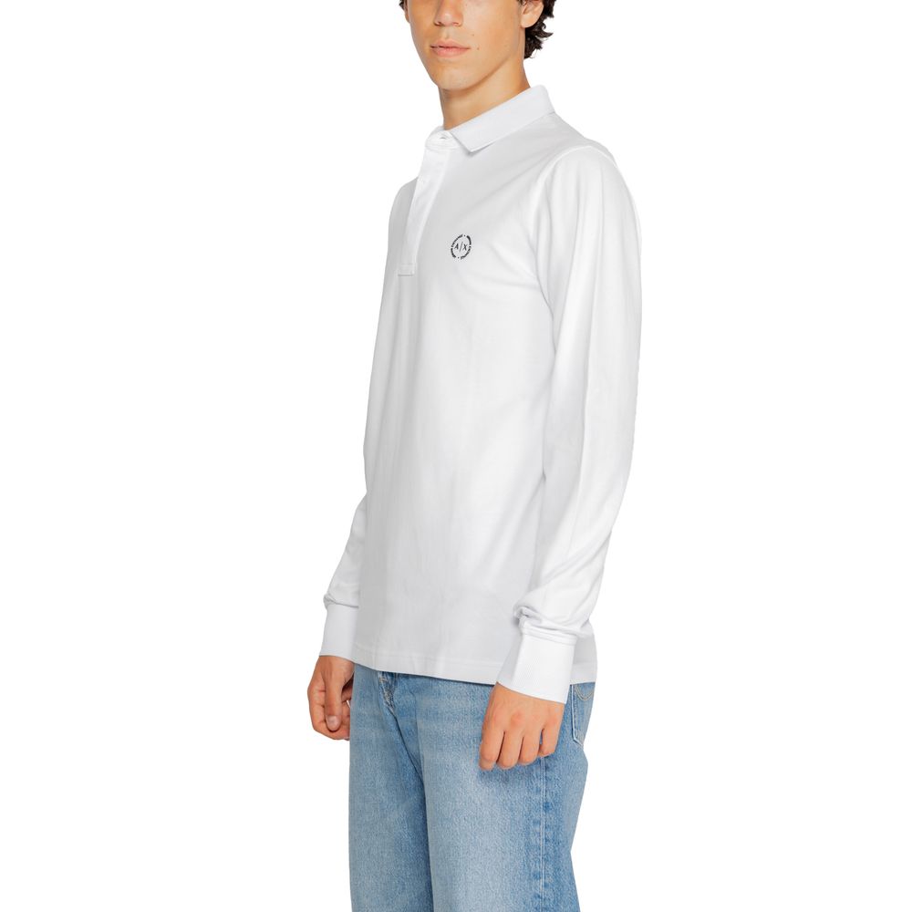 Armani Exchange Weißes Baumwoll-Langarmshirt