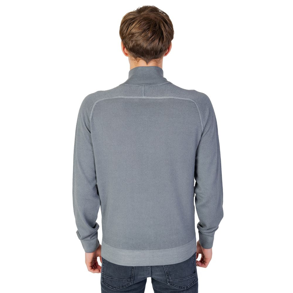Hugo Boss Graue Strickjacke aus Wolle