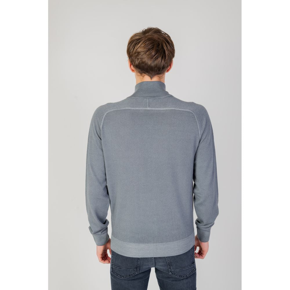Hugo Boss Graue Strickjacke aus Wolle