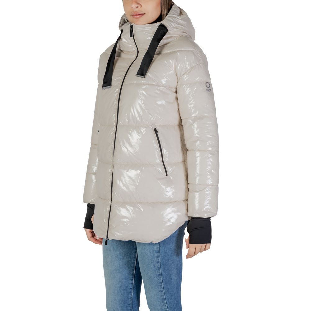 Suns Beigefarbener Polyamid-Parka