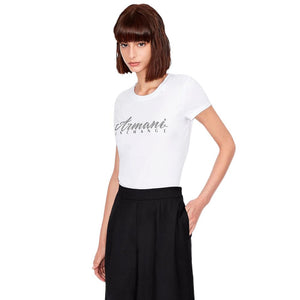 Armani Exchange T-Shirt aus weißer Baumwolle