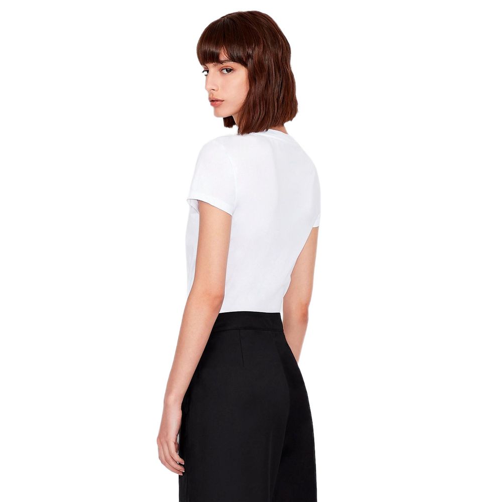 Armani Exchange T-Shirt aus weißer Baumwolle