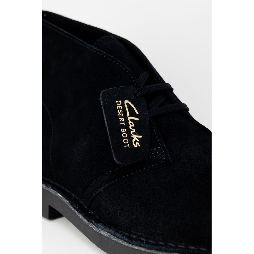 Clarks Schwarze Leder-Schnürstiefel