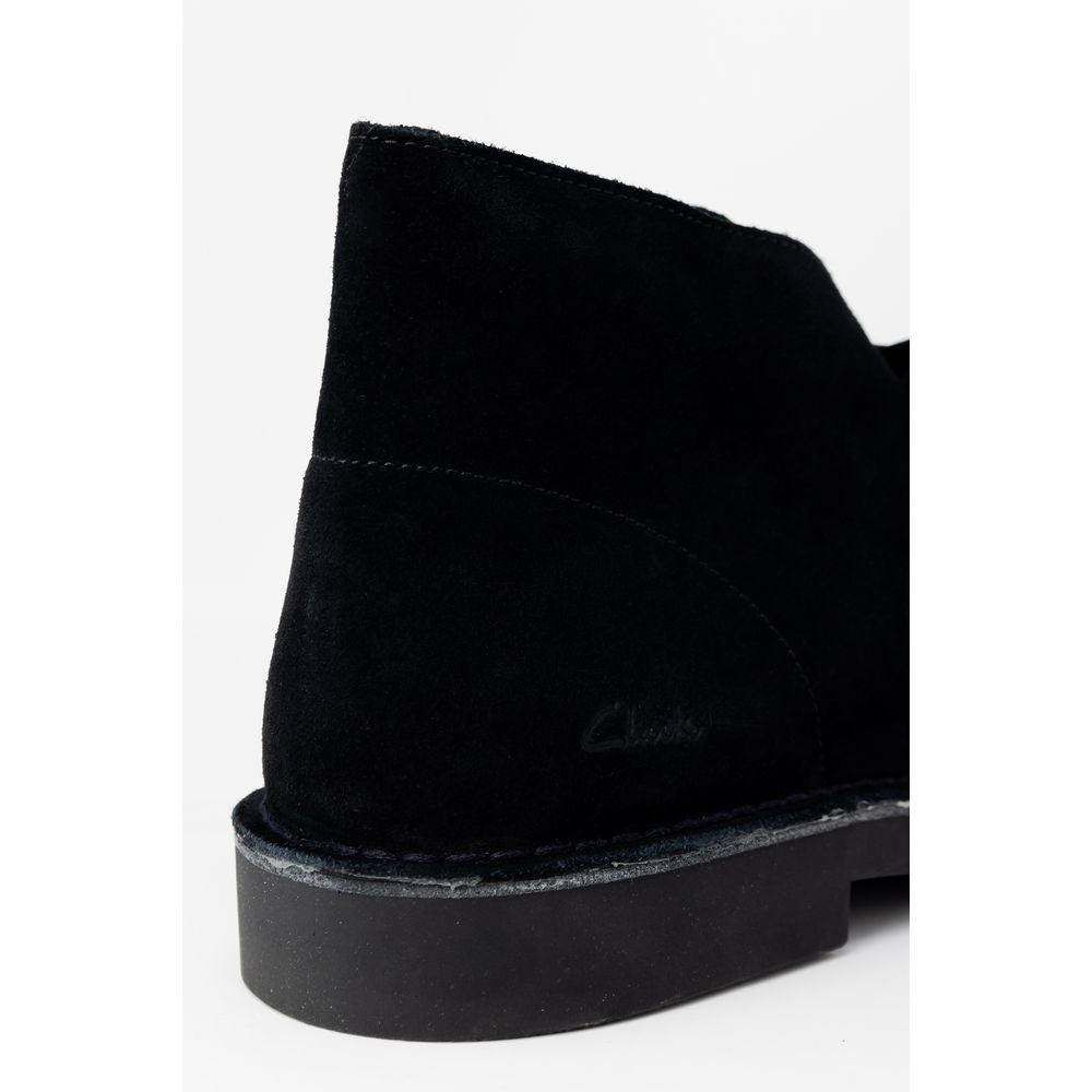 Clarks Schwarze Leder-Schnürstiefel