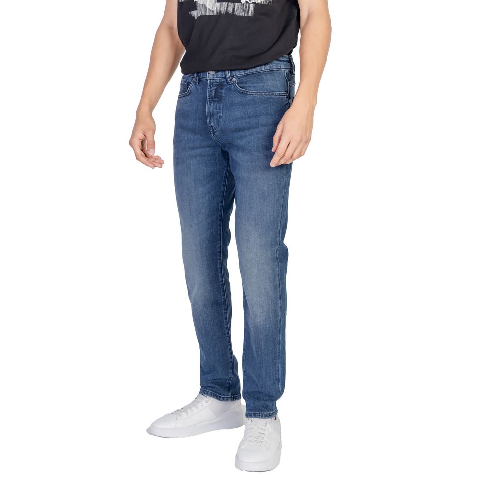 Hugo Boss Relaxed Fit Jeans aus blauer Baumwolle