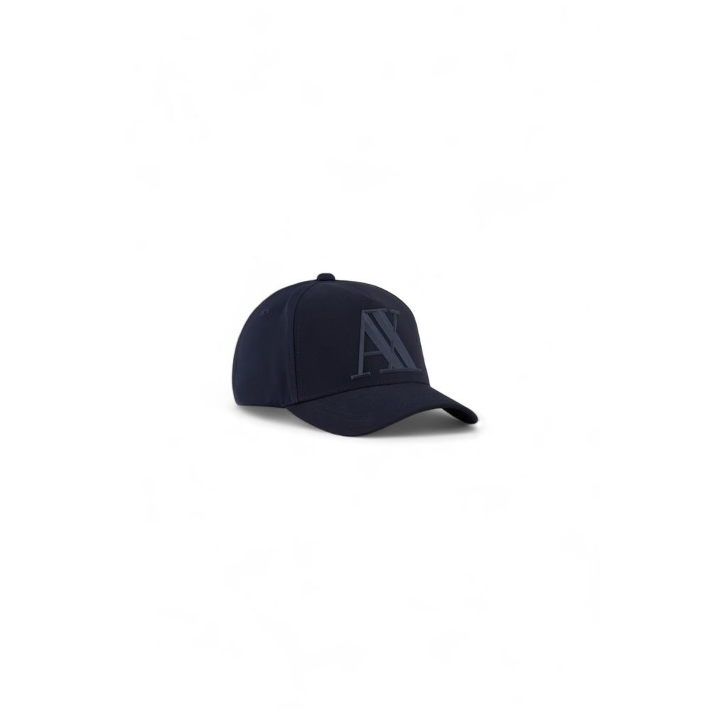 Armani Exchange Blaue Polyesterkappen Baseballmütze
