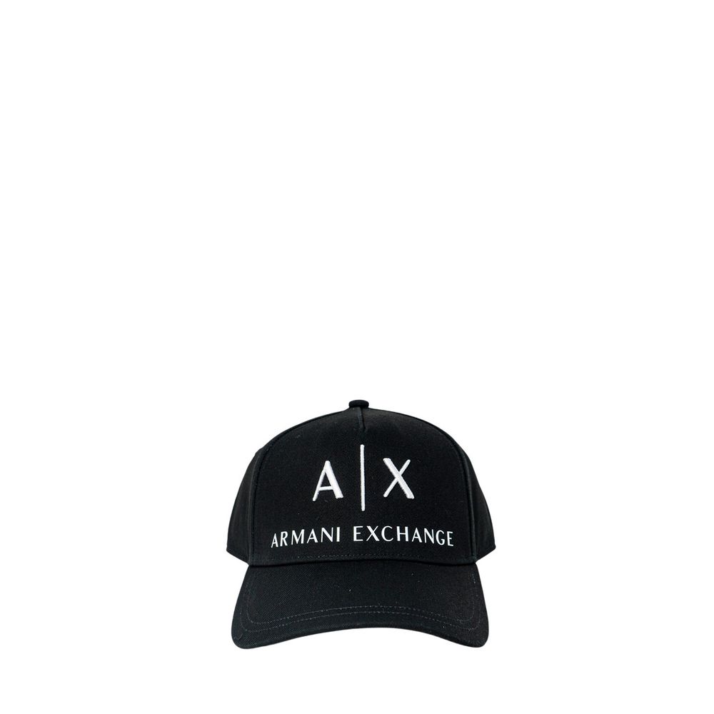 Armani Exchange Schwarze Baumwollmützen Baseballmütze