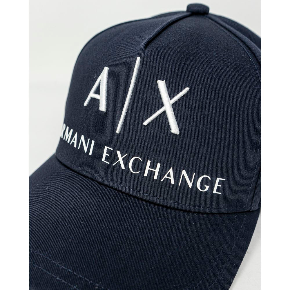 Armani Exchange Blaue Baumwollkappen Baseballmütze