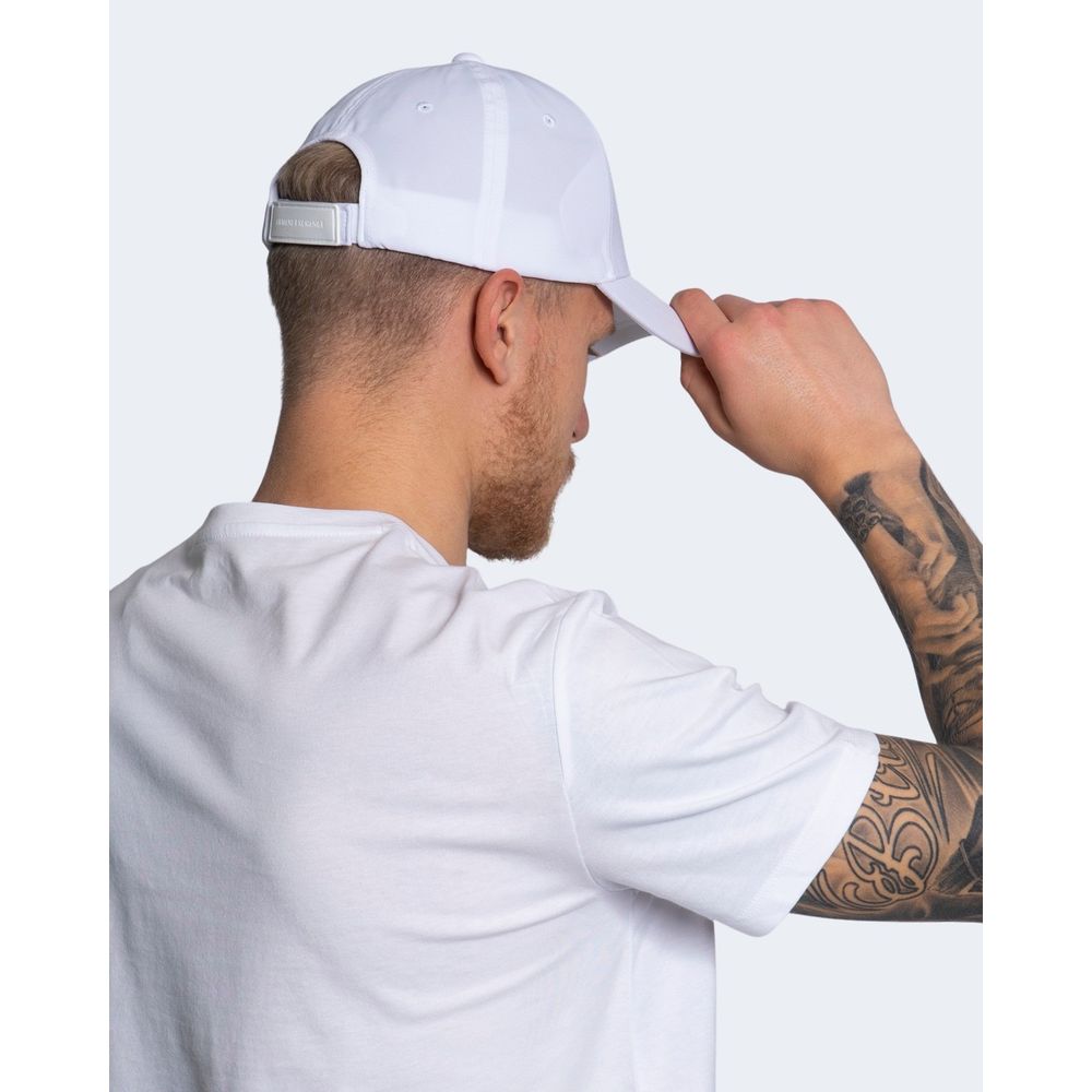 Armani Exchange Weiße Baumwollmützen Baseballmütze