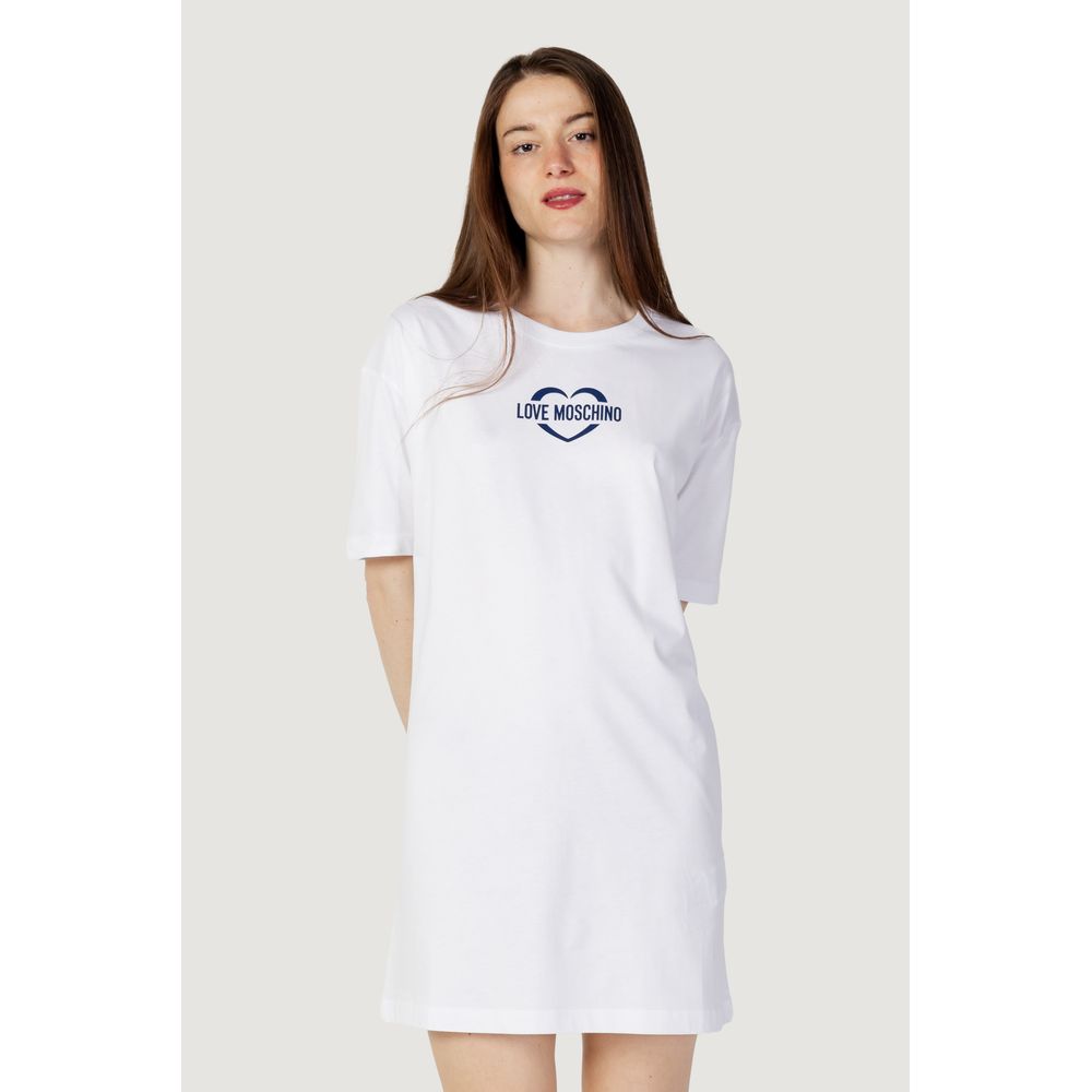 Love Moschino Weiße Baumwollshorts