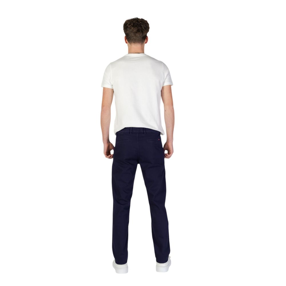 Hugo Boss Blaue Baumwoll-Skinny-Hose