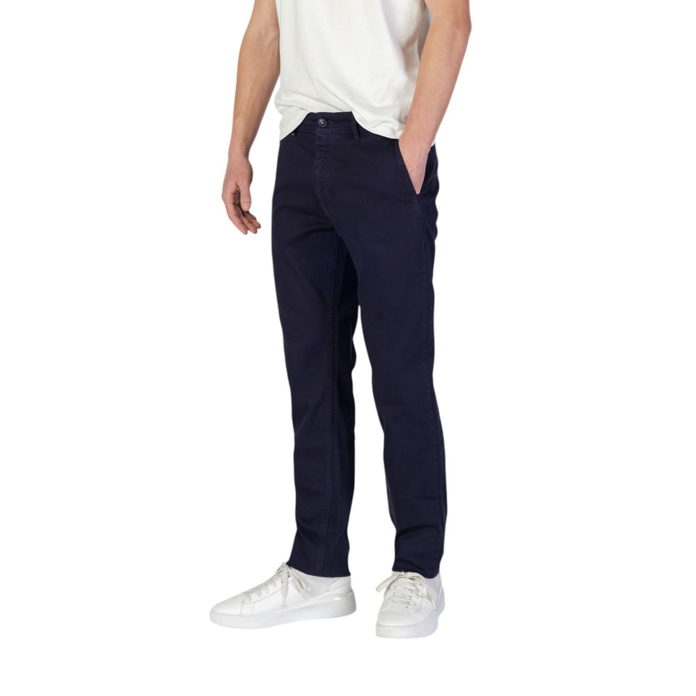 Hugo Boss Blaue Baumwoll-Skinny-Hose