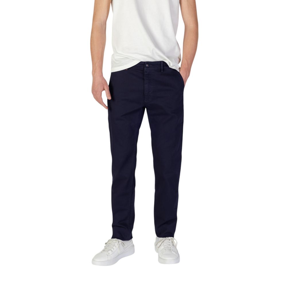 Hugo Boss Blaue Baumwoll-Skinny-Hose