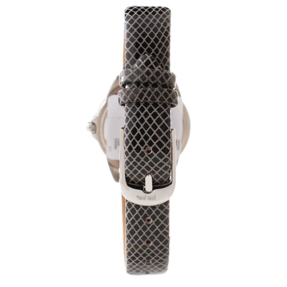 Folli Follie Elegante graue Leder-Armbanduhr