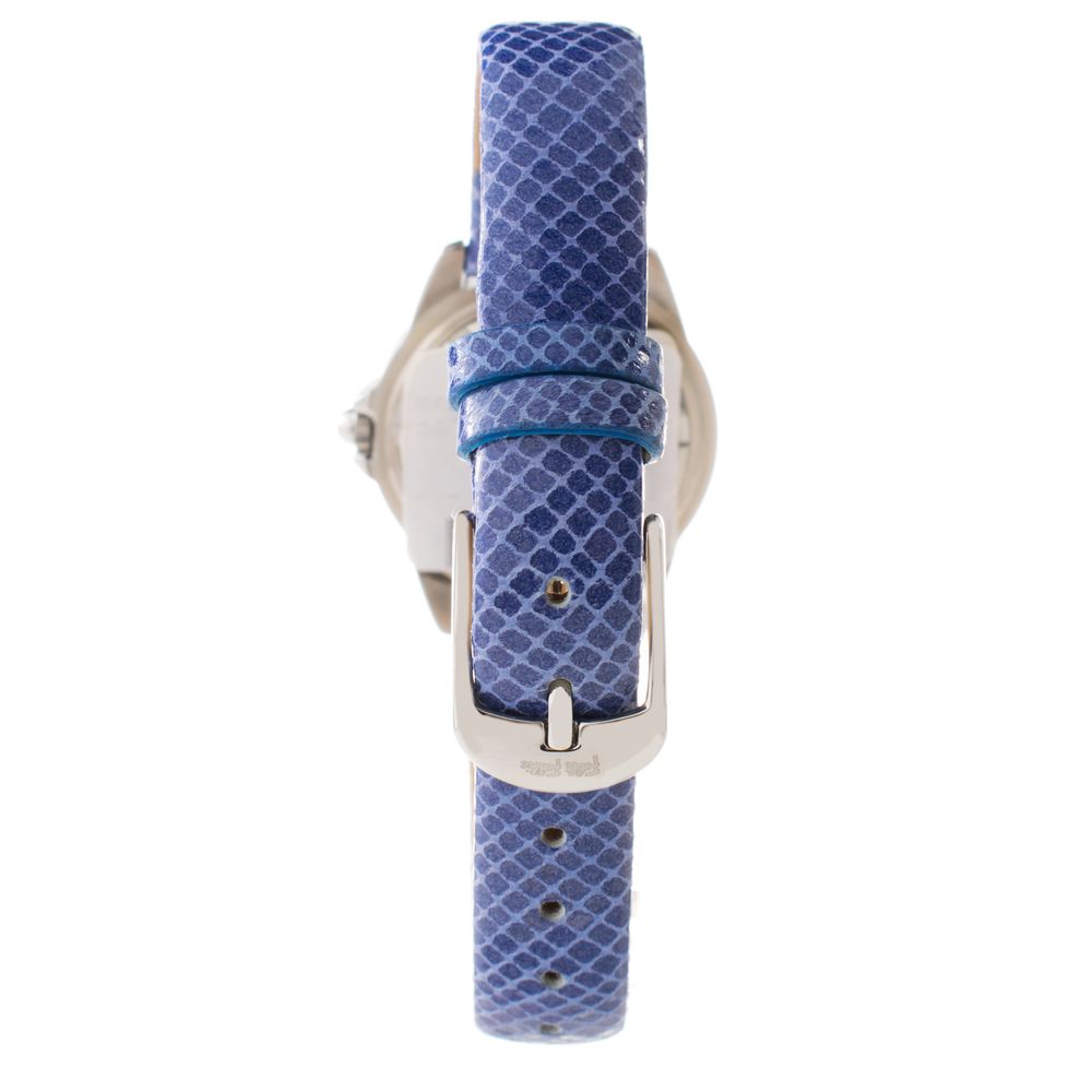 Folli Follie Elegante blaue Leder-Armbanduhr