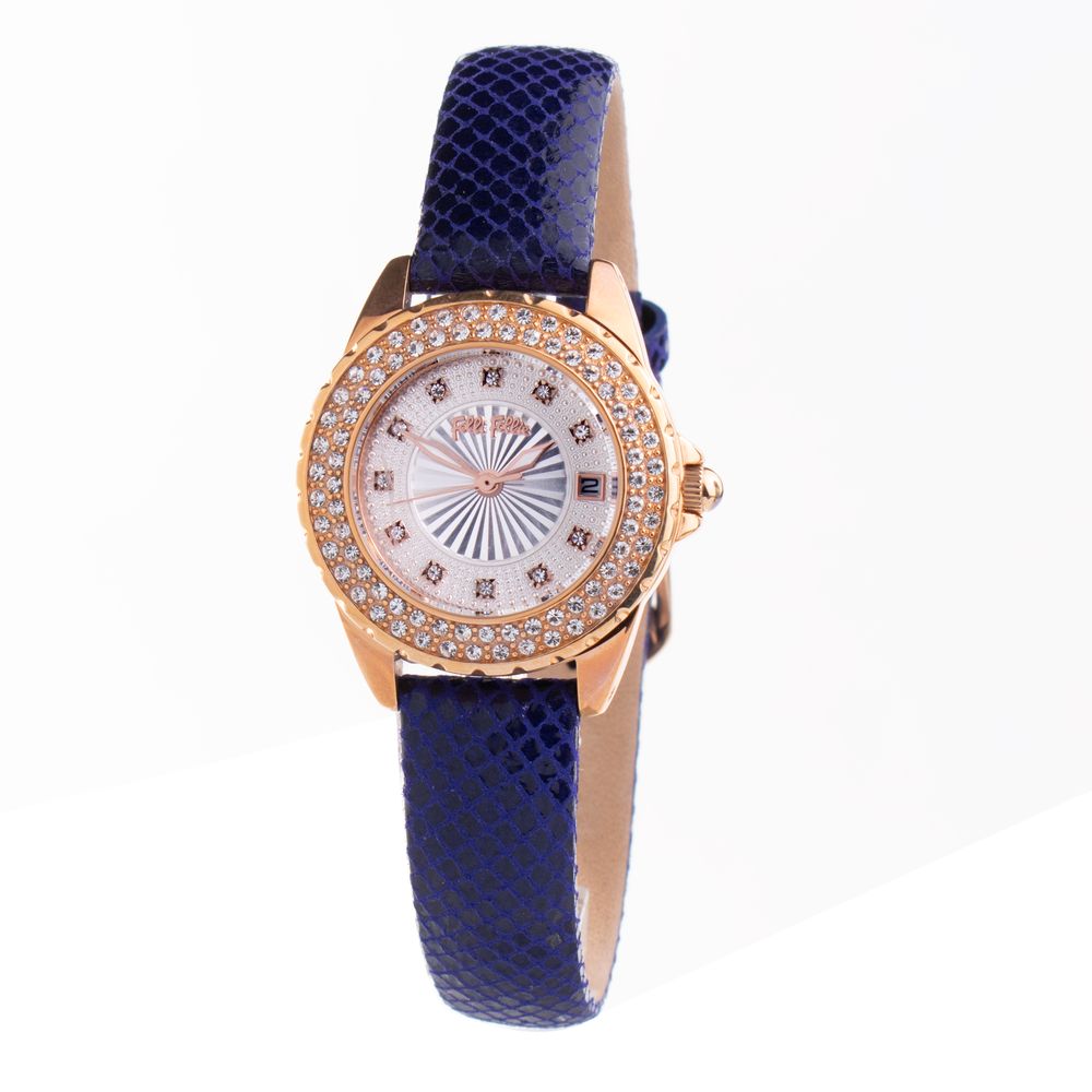 Folli Follie Blaue Leder-Dress-Uhr