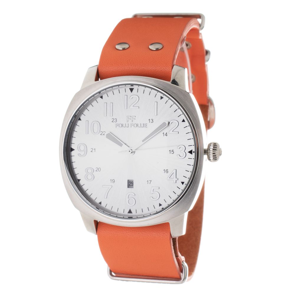 Folli Follie Orange Leder-Armbanduhr