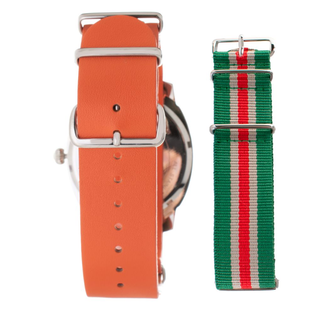 Folli Follie Orange Leder-Armbanduhr