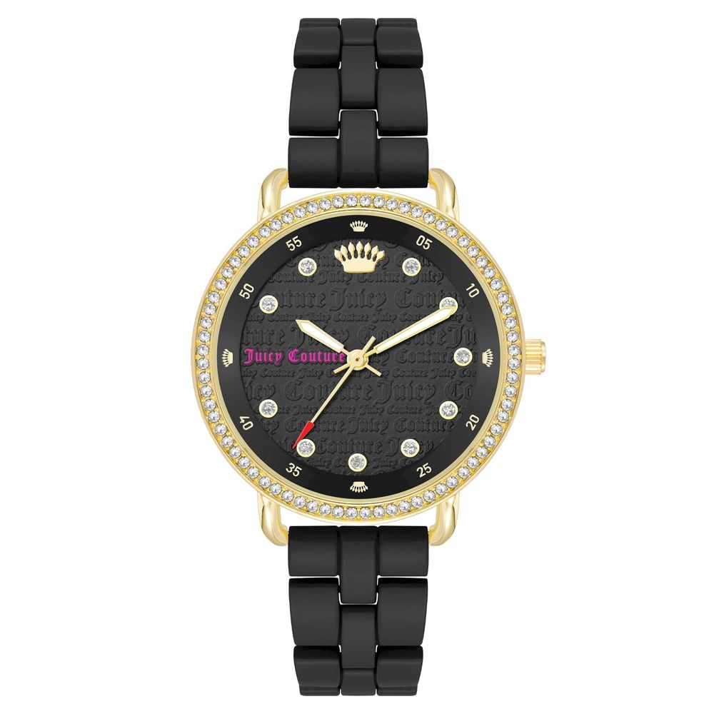 Juicy Couture Schwarze Metall-Armbanduhr