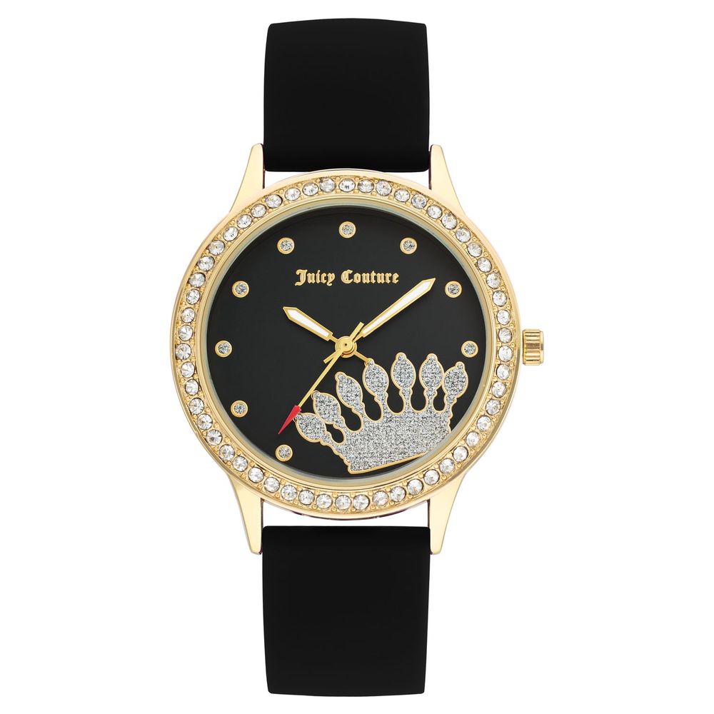 Juicy Couture Schwarze Synthetik-Armbanduhr