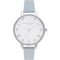 Olivia Burton Kunstleder-Armbanduhr in Blau