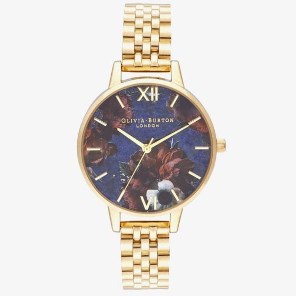 Olivia Burton Goldene Edelstahl-Dress-Watch