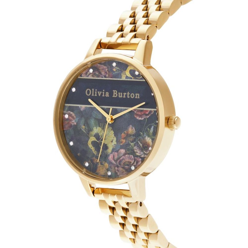 Olivia Burton Goldene Edelstahl-Dress-Uhr