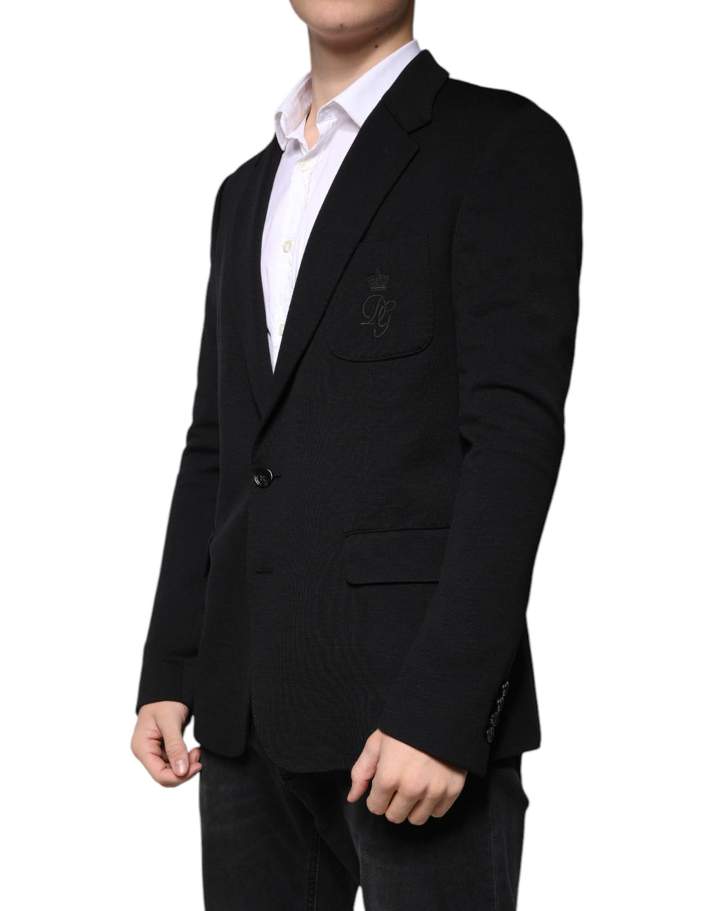 Dolce & Gabbana Schwarzer Sakko aus Wolle, Einreiher