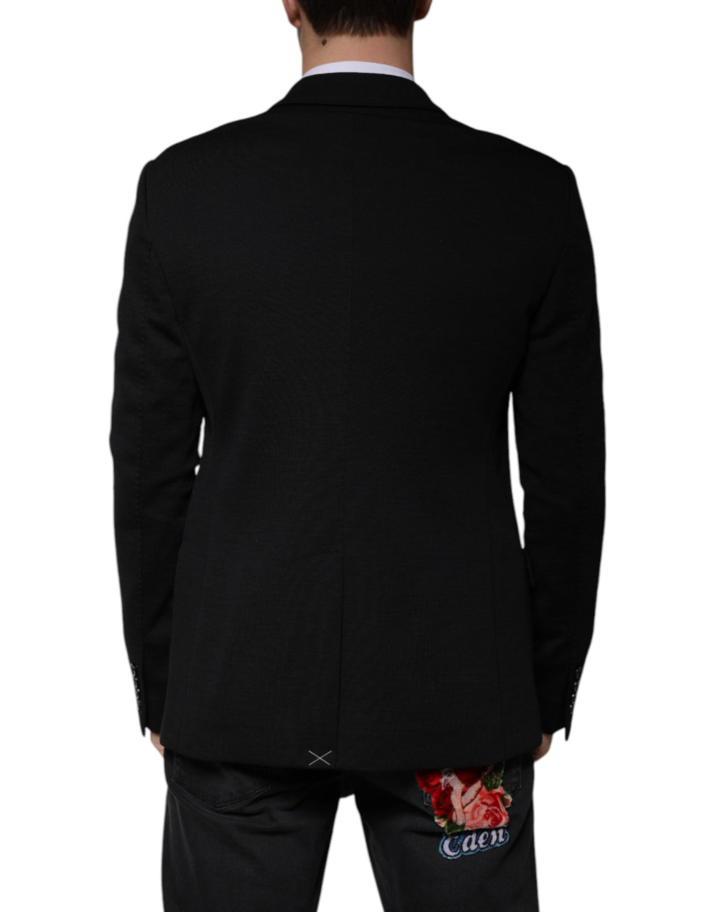 Dolce & Gabbana Schwarzer Sakko aus Wolle, Einreiher